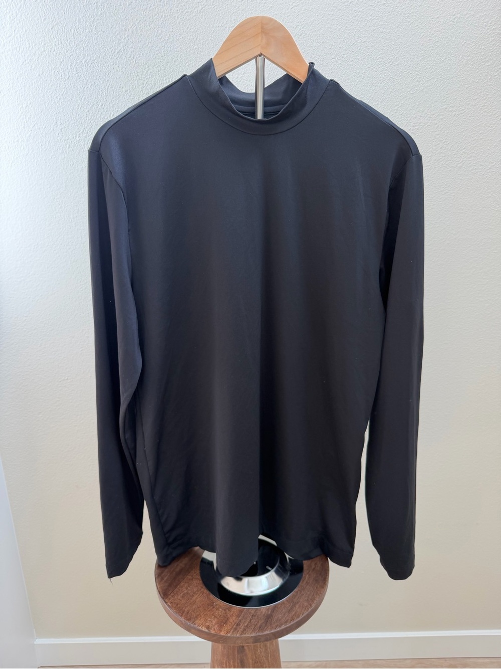 Nike Black Long-Sleeve Mock Neck Shirt